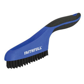 Faithfull 1661 Scratch Brush Soft Grip 4 x 16 Row Plastic FAISB164SP
