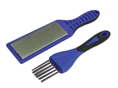 Faithfull - 2 Piece File Card Brush Kit