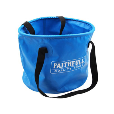 Faithfull 20 Litre Waterproof Collapsible Bucket for Efficient Liquid Management