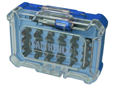 Faithfull 25 Piece Quick-Change Screwdriving Drill Bit Set S2 Steel FAISBSET25Q