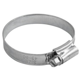 Faithfull - 2X Stainless Steel Hose Clip 45 - 60mm