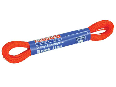 Faithfull 300 300 Polyethylene Brick Line 18m (59ft) Orange (Box 12) FAI300