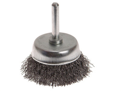 Faithfull 3105006130 Wire Cup Brush 50mm x 6mm Shank, 0.30mm Wire FAIWBS50