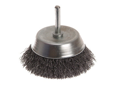 Faithfull 3107506130 Wire Cup Brush 75mm x 6mm Shank, 0.30mm Wire FAIWBS75