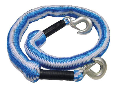 Faithfull 4M Tow Rope with Metal Hooks - 3 Tonnes Capacity