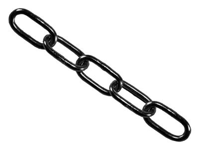 Faithfull 4mm Black Japanned Chain 30M Reel - Durable & Strong for Various Applications