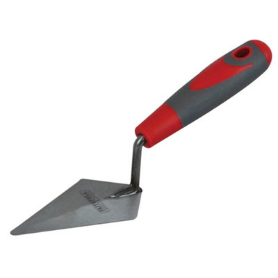 Faithfull 5 Inch 125mm Pointing Trowel Soft Grip Handle Steel Blade FAISGTPT5