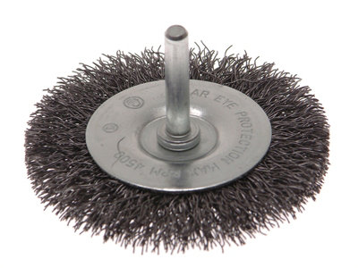 Faithfull 5305006130 Wire Brush 50mm x 6mm Shank, 0.30 Wire FAIWBS50C