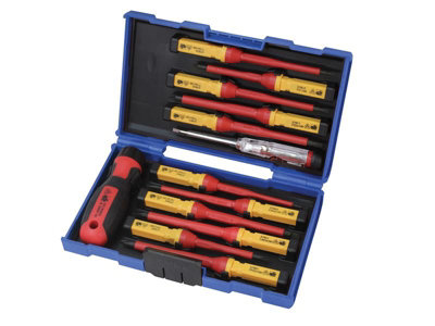 Faithfull 578113 Interchangeable VDE Screwdriver Set, 13 Piece FAISDVDES13I