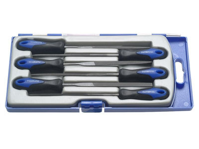Faithfull 6 Piece Precision Needle File Set for Metal and Plastic Work