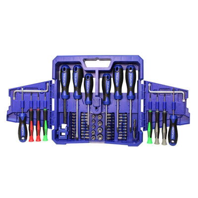 Faithfull 63 Piece Mixed Screwdriver Socket Tool Set FAISDSET63 XMS21SCREW63