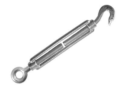 Faithfull 69336GE Straining Screw 6mm Hook Eye Galvanised 89mm Pack 2 FAICHSCREW6