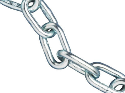 Faithfull 6mm Zinc Plated Chain 15m Reel - Strong 250kg Load Capacity