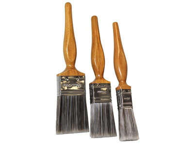 Faithfull Superflow Synthetic Paint Brush - 13mm (1/2 Inch), Polyester Bristles, Wooden Handle
