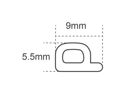 Faithfull AD-ZG013 EPDM Draught Excluder Brown 24M 9 x 5.5mm FAIDEP95524B