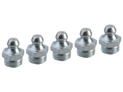 Faithfull AGN8425 Grease Nipple Straight M10 x 1.0 Pack 5 FAIGGN10100M