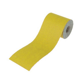 Faithfull Aluminium Oxide Sanding Paper Roll Yellow 115mm x 10m 120G FAIAR10120Y