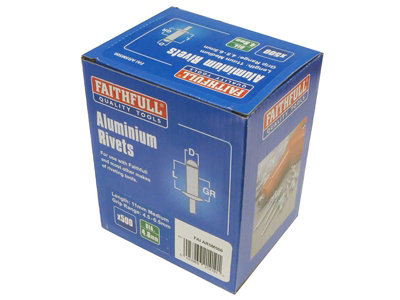 Faithfull Aluminium Rivets 4.8 x 11mm Medium Bulk Pack of 500 FAIAR5M500