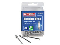 Faithfull - Aluminium Rivets 4.8 x 14mm Long Pre-Pack of 50