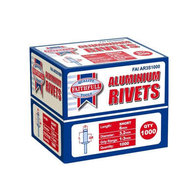 Faithfull Aluminium Rivets, Bulk Pack Multi Colour (One Size)