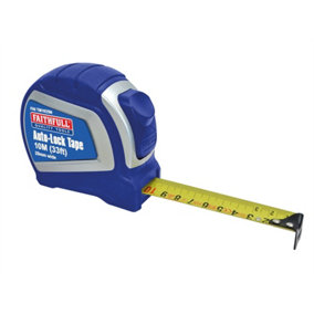 Faithfull - Auto-Lock Tape 10m/33ft (Width 25mm)