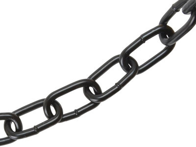 Faithfull Black Japanned 6mm Chain 10M Box with 250Kg Load Capacity