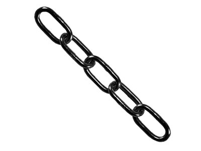 Faithfull Black Japanned Chain 4.0mm x 2.5m - Max. Load 120kg FAICHCUT40B
