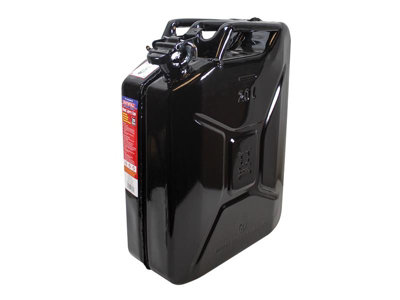 Faithfull  Black Steel Jerry Can 20 litre FAIAUJERR20B