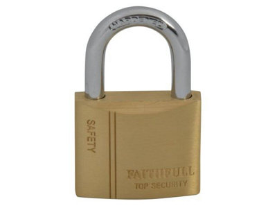 Faithfull - Brass Padlock 40mm 3 Keys