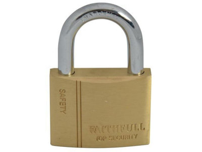 Faithfull - Brass Padlock 50mm 3 Keys