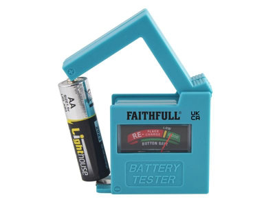 Faithfull BT1 Battery Tester for AA, AAA, C, D & 9V FAIDETBAT