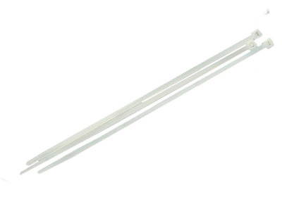 Faithfull Cable Ties White 4.8 x 250mm (Pack 100) FAICT250W