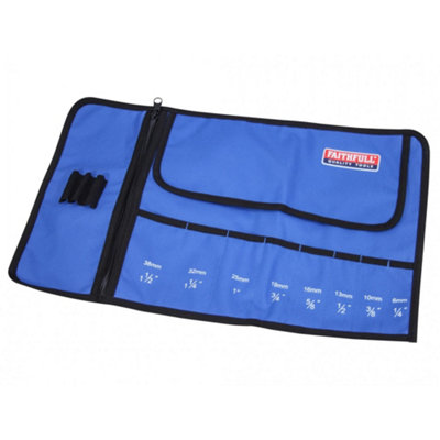 Faithfull Chisel Roll Multi Colour (8 Pocket, 32 x 50cm)