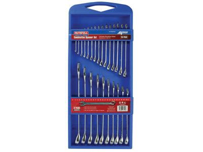 Faithfull  Chrome Vanadium Comb Spanner Set, 25 Piece FAISPASETC25