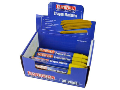 Faithfull Crayon Marker Yellow (CDU 30) FAICMYEL30