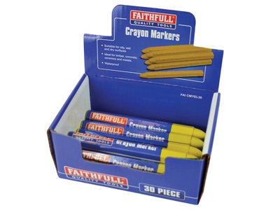 Faithfull Crayon Marker Yellow (CDU 30) FAICMYEL30