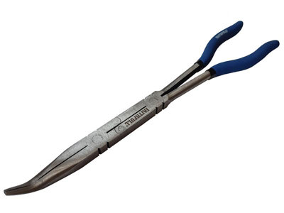 Long reach shop bent nose pliers