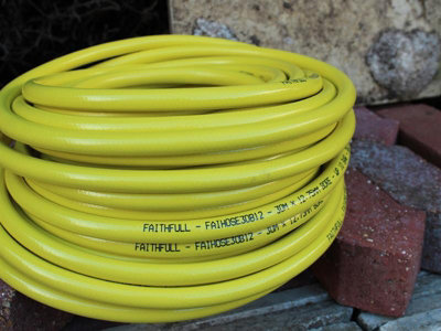 Tuyau D'arrosage Faithfull 30m - Diamètre 1/2 Pouce, Renforcé PVC, Résistant Aux Plis Et Aux Algues