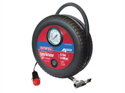 Faithfull CY102-20 Low Volume Tyre Inflator 12V FAIAUTYINFLO