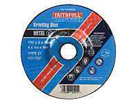 Faithfull  Depressed Centre Metal Grinding Disc 100 x 5 x 16mm FAI1005MDG