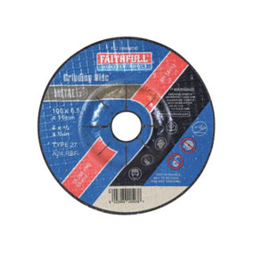 Faithfull  Depressed Centre Metal Grinding Disc 100 x 6.5 x 16mm FAI1006MDG