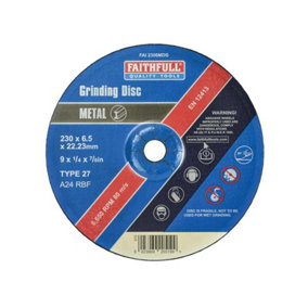 Faithfull  Depressed Centre Metal Grinding Disc 230 x 6.4 x 22.23mm FAI2306MDG