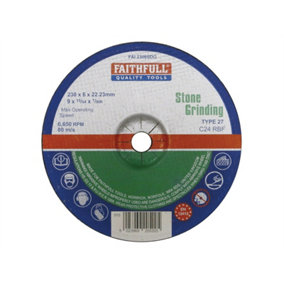 Faithfull  Depressed Centre Stone Grinding Disc 230 x 6 x 22.23mm FAI2306SDG