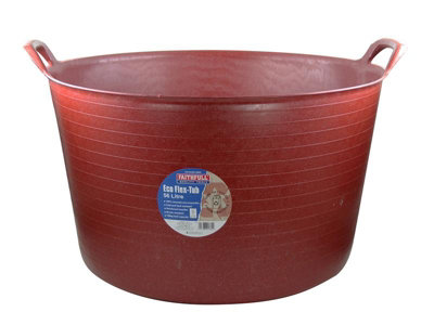Faithfull Eco Flex Tub Bucket 56 litre - Recycled Red FAIECOFLXR56