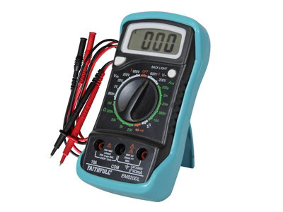 Faithfull EM820DL Multimeter LCD Display FAIDETMULTI