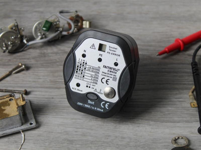 Faithfull EM908 Socket Polarity Tester with RCD Test Function FAIDETSOCRCD