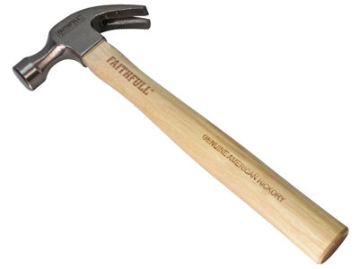 Faithfull FA054-20SH Claw Hammer Hickory Shaft 567g (20oz) FAICAH20 ...