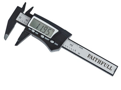 Faithfull FAICALDIG75 Mini Digital Caliper 75mm Capacity