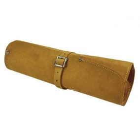 Faithfull FAILCR8 Suede Leather 8 Pocket Chisel Tool Roll Buckle Fastening