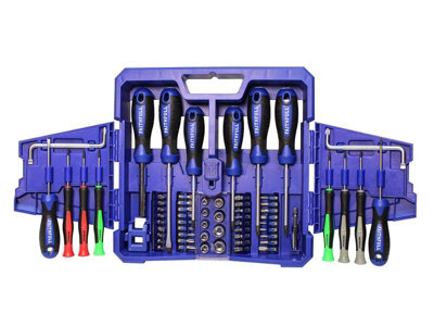 Faithfull FAISDSET63 63 Piece Mixed Screwdriver Socket Assorted Tool ...